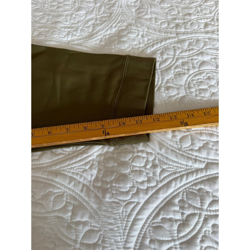 D&Co Essentials Olive Green 3/4 Sleeve Tunic Top Plus Size 4X Crew Neck Cotton - Picture 8 of 10